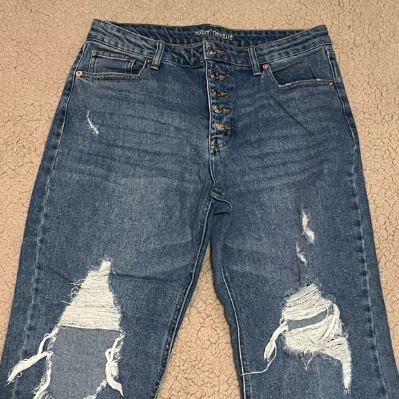 π€ Wild Fable Denim Distressed high-waisted ripped straight-leg jeans π€ - Picture 3 of 7